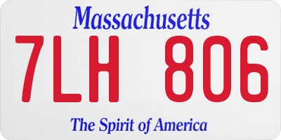 MA license plate 7LH806