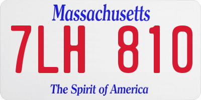 MA license plate 7LH810