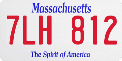 MA license plate 7LH812
