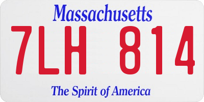 MA license plate 7LH814