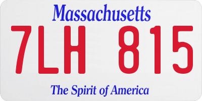 MA license plate 7LH815
