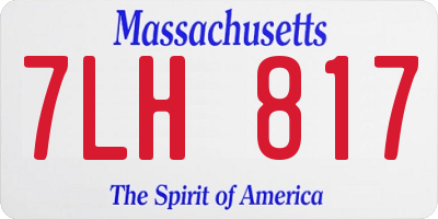MA license plate 7LH817
