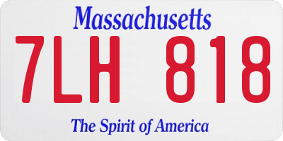 MA license plate 7LH818