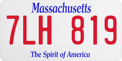 MA license plate 7LH819