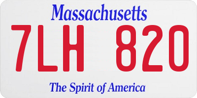 MA license plate 7LH820