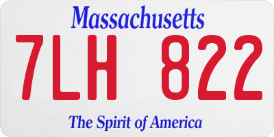 MA license plate 7LH822