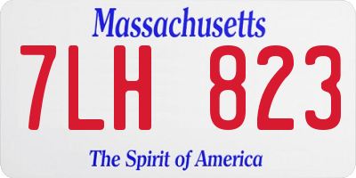 MA license plate 7LH823
