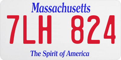 MA license plate 7LH824