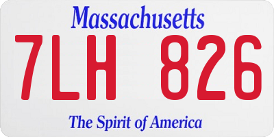 MA license plate 7LH826