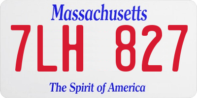 MA license plate 7LH827