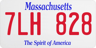 MA license plate 7LH828