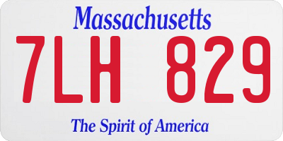 MA license plate 7LH829