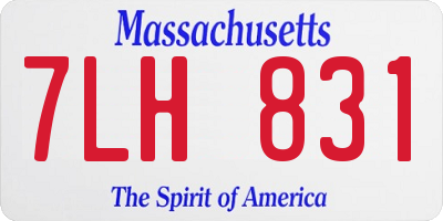 MA license plate 7LH831