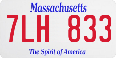 MA license plate 7LH833
