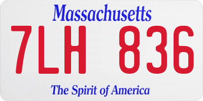 MA license plate 7LH836