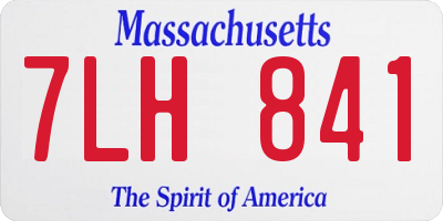 MA license plate 7LH841
