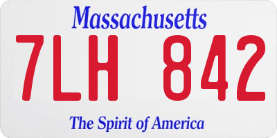 MA license plate 7LH842