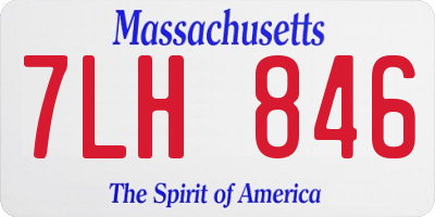 MA license plate 7LH846