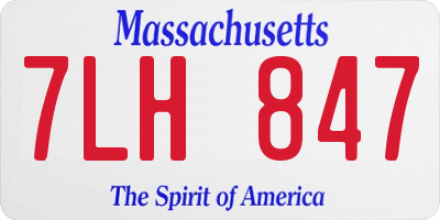 MA license plate 7LH847