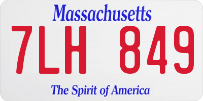 MA license plate 7LH849