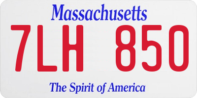 MA license plate 7LH850