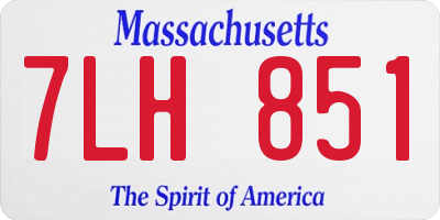 MA license plate 7LH851