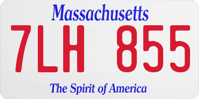 MA license plate 7LH855