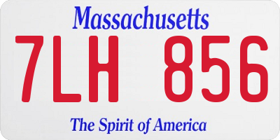 MA license plate 7LH856