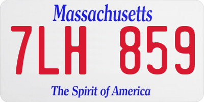 MA license plate 7LH859