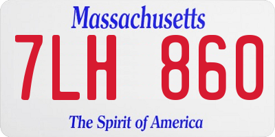 MA license plate 7LH860