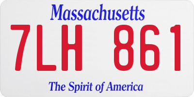 MA license plate 7LH861