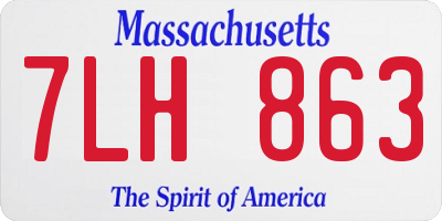 MA license plate 7LH863