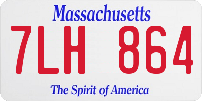 MA license plate 7LH864