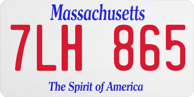 MA license plate 7LH865