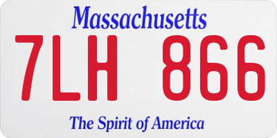 MA license plate 7LH866
