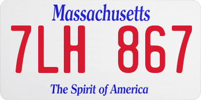 MA license plate 7LH867