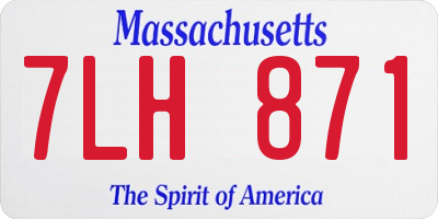 MA license plate 7LH871