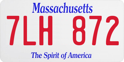 MA license plate 7LH872