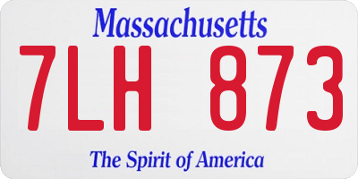 MA license plate 7LH873