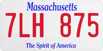 MA license plate 7LH875