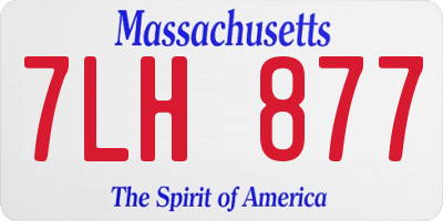 MA license plate 7LH877