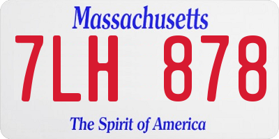 MA license plate 7LH878