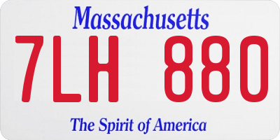 MA license plate 7LH880