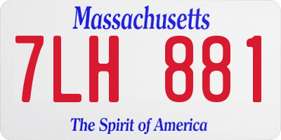 MA license plate 7LH881