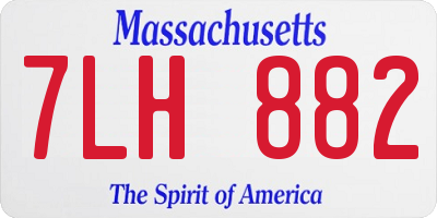 MA license plate 7LH882