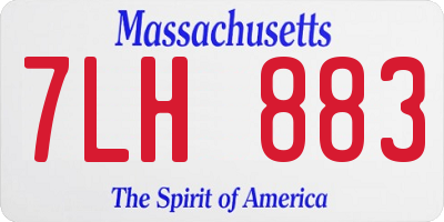 MA license plate 7LH883