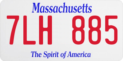 MA license plate 7LH885