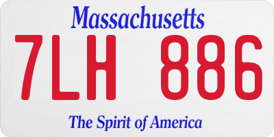MA license plate 7LH886