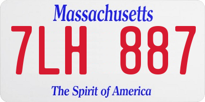 MA license plate 7LH887
