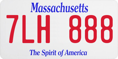 MA license plate 7LH888